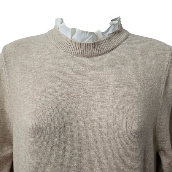 NEW Baltic Born Sophie Sweater Dress L Knit Flowy Lined Natural Ivory Boho Beach - Picture 5 of 11